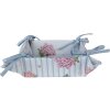 Clayre & Eef VTG47 Cestino per il pane rosa 35x35x8 cm Cotone stile country
