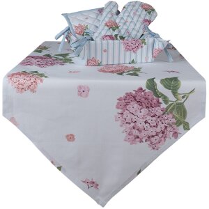 Clayre & Eef VTG65 Runner da tavola rosa 50x160 cm