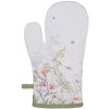Clayre & Eef WFF44 Guanto da forno bianco verde 18x30 cm