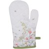 Clayre & Eef WFF44 Guanto da forno bianco verde 18x30 cm