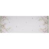 Clayre & Eef WFF64 Runner da tavola Bianco Verde 50x140 cm Cotone Disegno Botanico