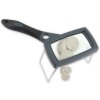 Lente dingrandimento portatile Carson SG-16 2,5x/11,5x 85 mm con impugnatura in gomma e supporto pieghevole