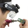 Carson MagniVisor Deluxe PRO Series LED Head Loupe con 4 lenti - Nero