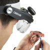 Carson MagniVisor Deluxe PRO Series LED Head Loupe con 4 lenti - Nero