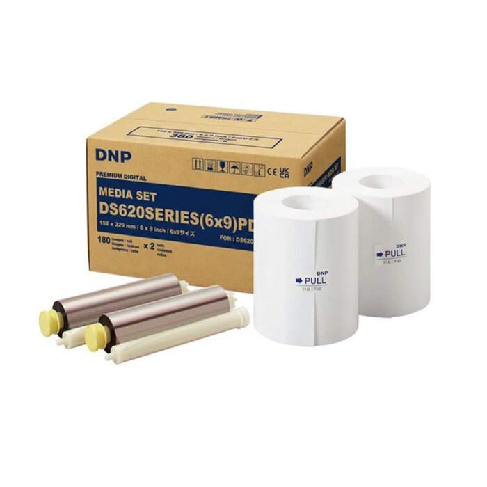 Carta DNP DM69620 2 rotoli 180 pezzi 15x23 per DS620