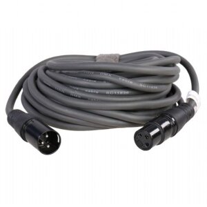 Cavo XLR 3 pin maschio-femmina 10 m flessibile grigio scuro