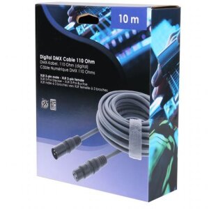 Cavo XLR 3 pin maschio-femmina 10 m flessibile grigio scuro