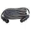 Cavo XLR 3 pin maschio-femmina 10 m flessibile grigio scuro