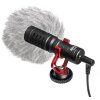 BOYA BY-MM1 Microfono direzionale compatto per smartphone DSLR PC Schermo antivento in pelliccia