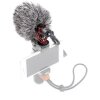 BOYA BY-MM1 Microfono direzionale compatto per smartphone DSLR PC Schermo antivento in pelliccia