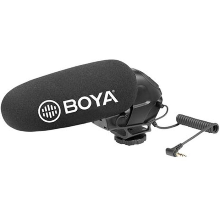 Boya BY-BM3031 Microfono direzionale a condensatore nero con accessori