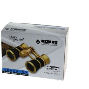 Konus Opera-45 occhiali da opera 3x25 nero-oro