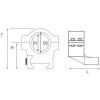 Set di montaggio a cono 25-30 mm con staffa ad anello a doppia T nero