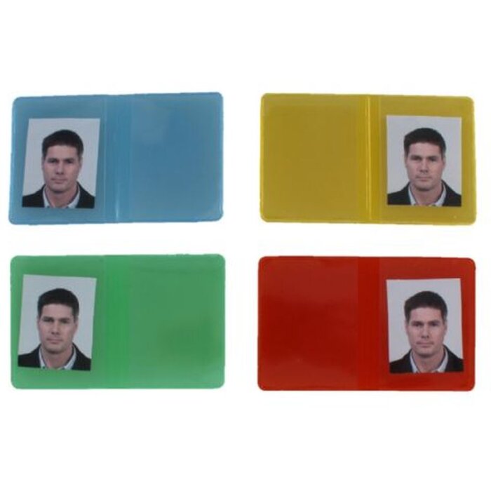 Cartella fototessera Benel 250 pezzi PVC colorato misto 53x65 mm