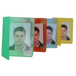 Cartella fototessera Benel 250 pezzi PVC colorato misto 53x65 mm
