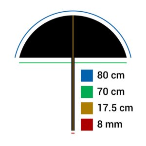 Ombrello riflettente Falcon Eyes UR-32WB bianco-nero 80 cm