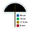Ombrello riflettente Falcon Eyes UR-32WB bianco-nero 80 cm
