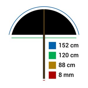 Ombrello riflettente Falcon Eyes UR-60WB bianco-nero 152 cm