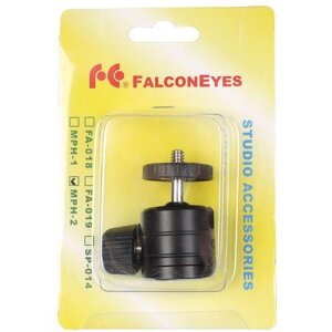 Falcon Eyes Mini Ball Head Black MPH-2 filettatura da 1/4" e 3/8"