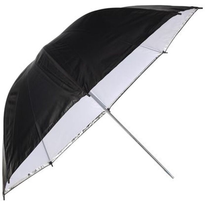 Linkstar Ombrello Reflex PUK-84WB Bianco-Nero 100 cm (reversibile)