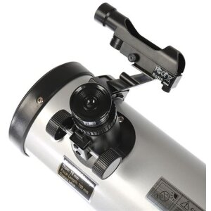 Telescopio riflettore Byomic entry-level 76-700 argento con custodia