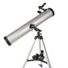 Telescopio riflettore Byomic entry-level 76-700 argento con custodia