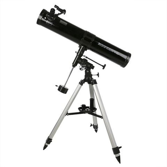 Telescopio a riflettore Byomic G 114-900 EQ-SKY Astronomia per principianti Nero