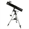 Telescopio a riflettore Byomic G 114-900 EQ-SKY Astronomia per principianti Nero
