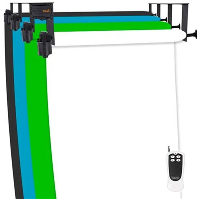 Sistema di sottofondo elettrico StudioKing B-4WE per 4 rulli