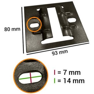 Piastra di montaggio Falcon Eyes 3330C 8x9,2cm 4 pezzi...