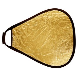 StudioKing Riflettore CRGGS60 Oro Argento con manico 60 cm