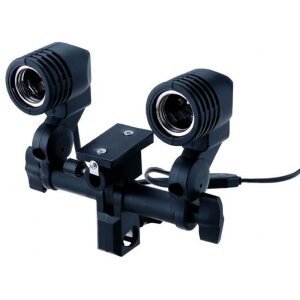 StudioKing Portalampada universale E27 con 2 prese DLE27D