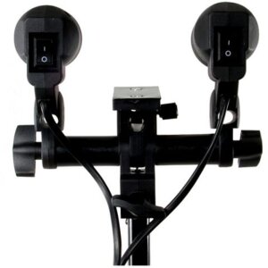 StudioKing Portalampada universale E27 con 2 prese DLE27D
