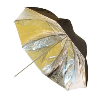 Ombrello reflex Falcon Eyes UR-32SB1 argento-nero 80 cm