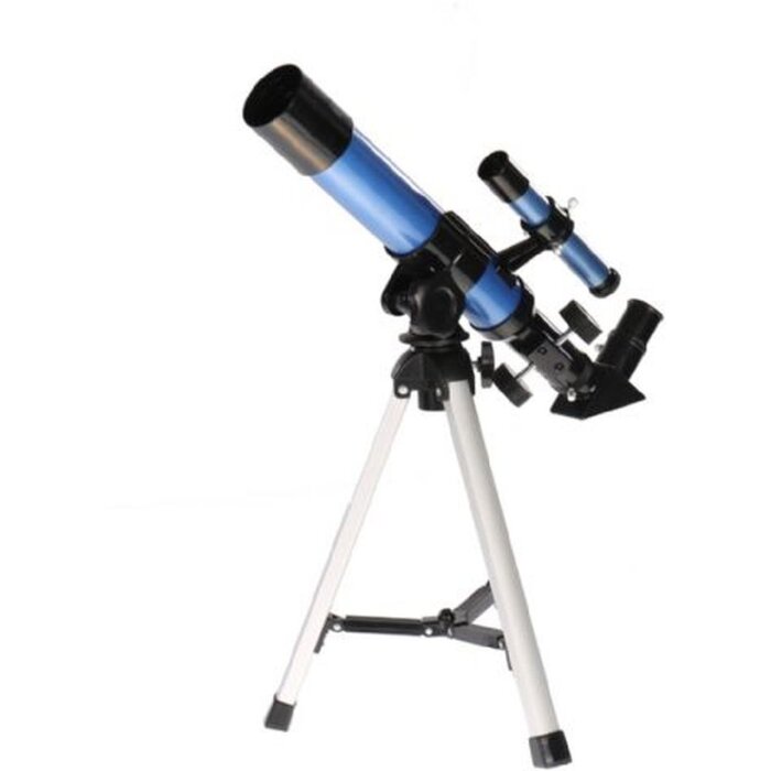 Telescopio Byomic Junior 40-400x per astronomia per principianti blu con treppiede
