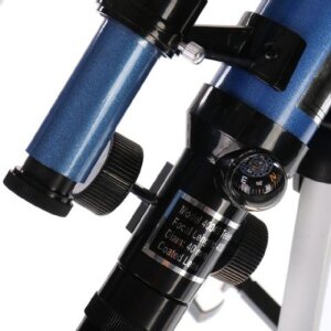 Telescopio Byomic Junior 40-400x per astronomia per principianti blu con treppiede