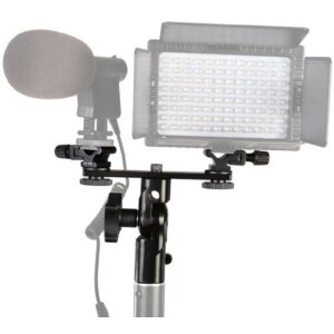 Falcon Eyes CLD-14A Staffa inclinabile a doppio attacco con 2 adattatori hot shoe HS-20M