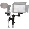 Falcon Eyes CLD-14A Staffa inclinabile a doppio attacco con 2 adattatori hot shoe HS-20M