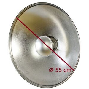 StudioKing Beauty Dish SK-BD550 Argento 55 cm con nido dape