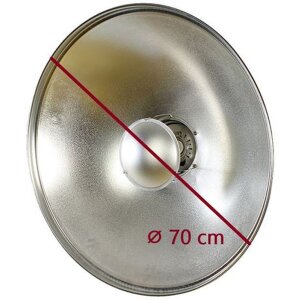 StudioKing Beauty Dish SK-BD700 Argento 70 cm con nido dape