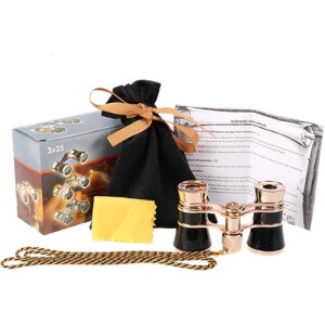 Byomic Theatre Binocolo 3x25 Oro-Nero - Compatto ed elegante