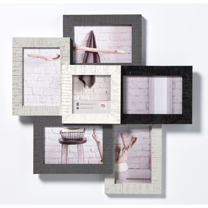 Walther cornice in legno Home 6 foto 13x13 cm 13x18 cm 54,5x54,5 cm naturale