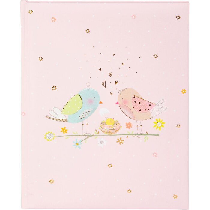 Goldbuch Diario del bebè Bambina Amante degli Uccelli 21x28 cm 44 pagine Rosa