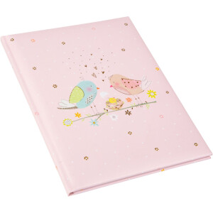 Goldbuch Diario del bebè Bambina Amante degli Uccelli 21x28 cm 44 pagine Rosa