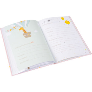 Goldbuch Diario del bebè Bambina Amante degli Uccelli 21x28 cm 44 pagine Rosa