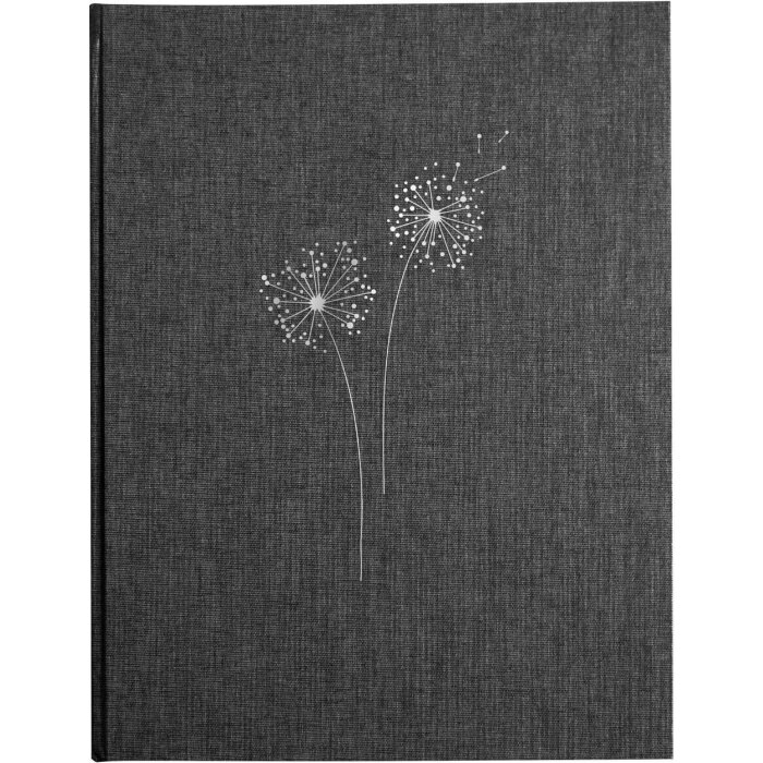 Libro di condoglianze Goldbuch Summertime copertina in lino antracite 21x28 cm
