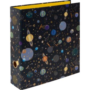 Cartella Goldbuch motivo Universo 2 anelli meccanismo 5 cm dorso DIN A4 Oro