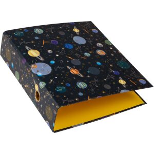 Cartella Goldbuch motivo Universo 2 anelli meccanismo 5 cm dorso DIN A4 Oro