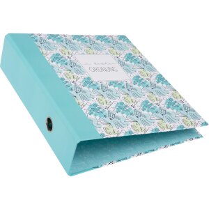 Cartella Goldbuch motivo scuola blu meccanismo a 2 anelli 8 cm dorso DIN A4