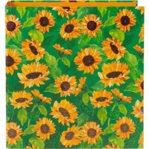 Cartella Goldbuch motivo Girasole verde meccanismo a 2...